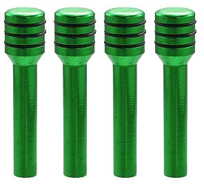 X AUTOHAUX 4pcs Car Door Lock Knob Interior Door Lock Knob Aluminum Alloy Green