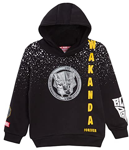 Marvel Black Panther Hoodie Kids Wakanda Hooded Fleece Top Fleece Sweatshirt