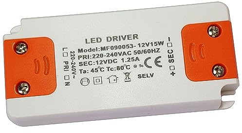 LED Trafo 12V DC 15 Watt Netzteil Transformator driver Konverter Vorschaltgerät ohne Mindestlast