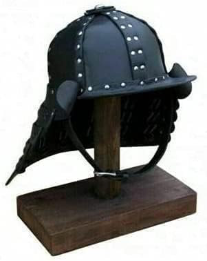 THE MARINE INTERNATIONAL Japanischer Samurai-Helm aus Leder, mittelalterlicher Ritter, Nachstellung, Rüstung, Halloween-Kostüm