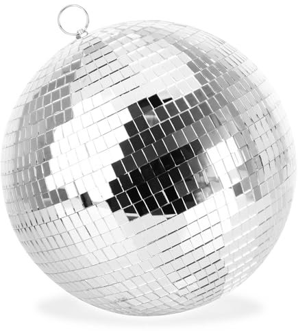 com-four® Discokugel extra groß - Spiegelkugel zum Aufhängen - Disco Ball für Party - Partykugel für Silvester, Geburtstag, Mottoparty (Ø 30cm)
