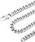 Inscca Halskette Herren Silber 45 cm Choker für Jungen Kette Damen 12mm Breite Kurz Panzerkette Herren Silber Massiv Panzer Ketten Damen für Modebewusster Teenager Stämmig