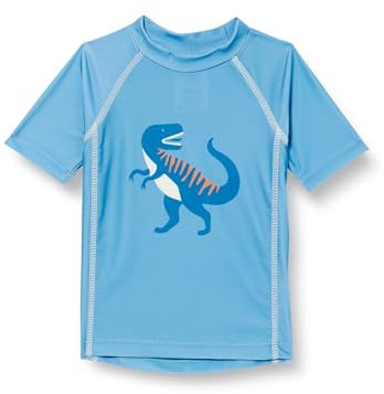 Playshoes UV-Schutz Bade Shirt Traje de baño con Camiseta de natación, Dino Azul, 74/80 Unisex niños