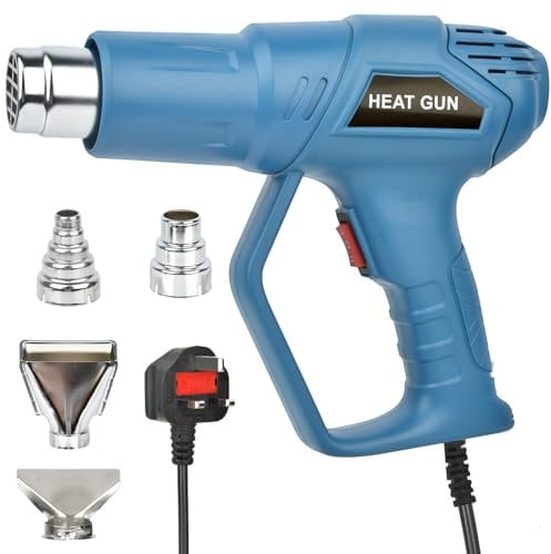 Heat Gun, 2 in 1 Fast Heating Hot Air Gun 2000W 122℉~1112℉(50°C~600°C) Overheat Protection for Crafts, Shrink Tubing, Epoxy Resin, Vinyl Wrap, Soldering, Candle Making