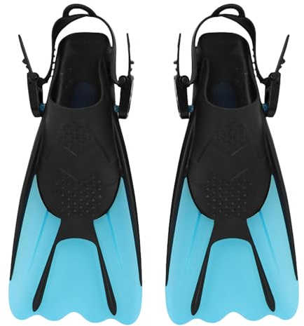 Palmes de Natation, Palmes de Plongée Réglables, Palmes Courtes Unisexes, Palmes Natation(Taille 34-38 ), Palmes de Plongée en Apnée pour Adultes et Enfants, Palmes Snorkeling Entraînement