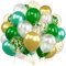 Luftballon Grün Gold, Ousuga 60 Stück 12 Zoll Dunkel Grüne Weiß Luftballons Metallic Chrom Grün Gold Konfetti Latex Ballons für Mädchen Frauen Geburtstag Hochzeit Babyparty Dschungel Safari Dekoration
