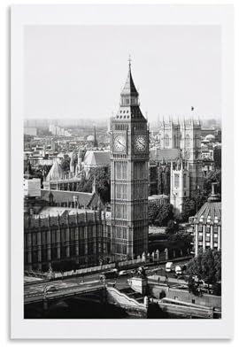 TSIDDKA Big Ben Poster, Wohnzimmer, Schlafzimmer, Dekoration, moderne ästhetische Wandkunst, Poster, Geschenk für Freunde, ungerahmt, 20 x 30 cm