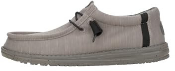 HEYDUDE Wally Stretch Fleece Herren - Slip-On Schuhe - Mokassin Stil, Lava Stone, 45