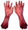 TOYANDONA 2 Stück Halloween Gefälschte Hand Gummi Gefälschte Blutige Hand Gebrochene Männer Hand Blut Halloween Dekoration Abgetrennte Blutige Gliedmaßen Neuheit Tote Gebrochene Hand