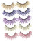 CRILSTYLEO 5Pièces Cils Fantaisie Plumes Faux Cils Réutilisables pour Cosplay et Événements Festifs