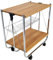 abc HOME | Servierwagen | DREI Ablageflächen | klappbar | 70 cm H (Holz (MDF))