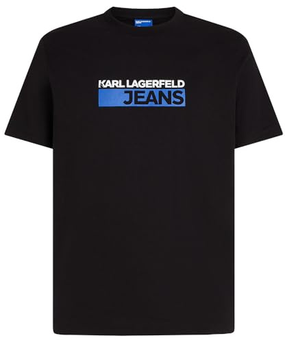 Karl Lagerfeld Jeans Slim Logo Tee, Men, Black, T-Shirt