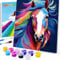 WEMEON Horse Paint by Numbers Kit for Children with Framed- Easy Paint by Number Crafts for Kids Ages 4-8-12, Simple Painting Kits for Kids for Gift Home Wall Decor(8x12Inch)