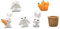 TOYANDONA 1 Satz Mini-Kaninchen-Statue Miniatur-Hasen-Ornamente Miniatur-häschen Kleine Hasenfiguren Mikro-landschaftskaninchen-Statue DIY-mikrolandschaftsverzierung Mini-hasenfiguren Harz