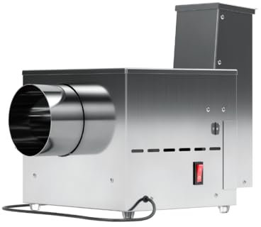 THERMOWIND Kaltrauchgenerator elektrisch XXL | Edelstahl Kaltraucherzeuger mit Kondenswasserabscheider | Elektrischer Kaltrauchgenerator für Räucherofen, Räucherkammer & Räucherschrank | Rauchfilter