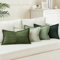 MIULEE 4er Set Kordsamt Kissenbezüge Weich Dekokissen Dekorativ Kissenbezug Modern Kissenhülle Sofakissen Zierkissen Couchkissen für Wohnzimmer Schlafzimmer Grüne Serie 40x60 cm