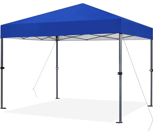 Yaheetech Tonnelle de Jardin 3 × 3 M Pliable Montage Rapide Anti-UV Bleu | Structure Pop-Up en Métal Antirouille, avec Sac de Transport, Sacs de Sable et Chevilles, pour Marché, Fête, Camping et Plage