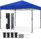 Yaheetech 3x3m Pop Up Pavillon Faltpavillon Wasserdicht Stabil, One Push Gartenpavillon UV-Schutz 50+ Partyzelt Faltzelt inkl. 8 Bodennägel & 4 Sandsäcke & 1 Tragetasche für Camping Strand, Blau