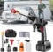 Idropulitrice Portatile, 90 Bar Idropulitrice Pulitore Portatile Senza Fili con Tubo da 5m, Regolazione Intelligente Della Tensione, Lunga Durata, per Auto, Patii, Finestre, Prati, Animali Domestici