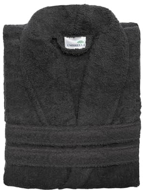 Umbrella Outdoors Premium Cotton Terry Toweling Bathrobe - Unisex Spa & Hotel Quality Gown, Extra Soft & Absorbent Thick Towel Bathrobes for Men & Women Towel