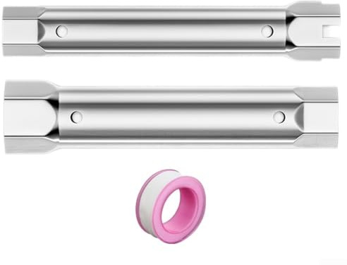 Verstellbarer Rohrschlüssel Doppelkopf Stahl Ratsche Rohrzange Für Waschbecken Armatur Abfluss Montageschlüssel Kompakt Hohl Design Rostschutz Einfaches Installationswerkzeug(23-27 and 34-40mm)