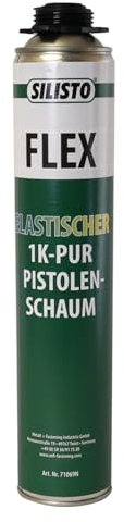 Pistolenschaum B2 1x 750 ml -Elastischer PU 1K Montageschaum - Bauschaum für Fenster, Türen & Fugen - Dauerelastischer PU-Schaum zum Abdichten, Dämmen & Isolieren – schall- & wärmedämmend