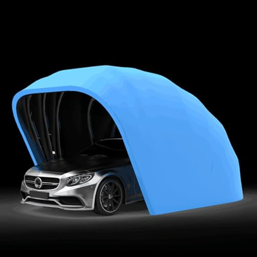 Labasuan Toldo Retráctil Plegable para Coche, Cochera Móvil Superresistente, Carpa De Acero Inoxidable, Cubierta Antinieve Portátil para Coches, Color Azul(L6*W2.5*H2.5M)