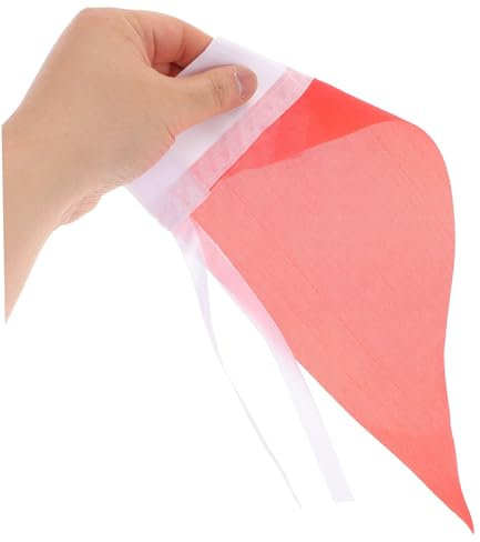Drapeaux Extérieurs Portables Triangle Rouge Drapeau Bricolage Guide Touristique Visibilité Chef D'équipe