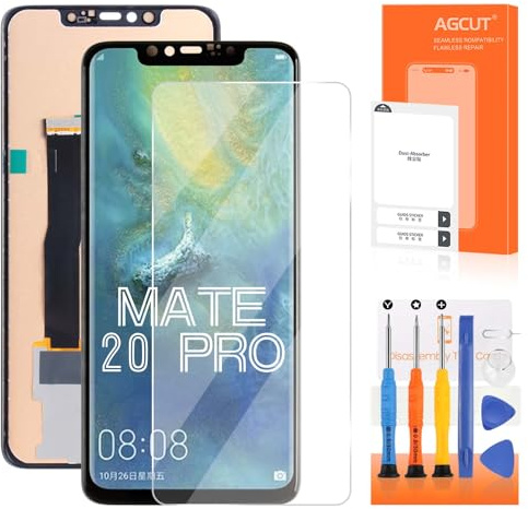 Pantalla LCD para Huawei Mate 20 Pro Pantalla LCD para Huawei Mate 20 Pro LYA-L09 LYA-L29 6,39 Pulgadas Pantalla de Reemplazo Pantalla Táctil Táctil Asamblea con Kit de Reparación, Negro Incell