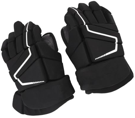 Kukyller Guanti da Hockey su Ghiaccio, Guanti da Hockey su Strada Leggeri e Traspiranti Equipaggiamento Protettivo in Schiuma Eva in Nylon per Allenamento e Giochi (12inch)