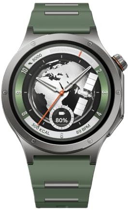 OnePlus Watch 4 Smartwatch 47mm, LTPO OLED Display Display, 43g Ganzgehäuse aus Titan, bis zu 16 Tage Akkulaufzeit, 60-Sekunden-Wellness-Übersicht, Schlaf-, Herzfrequenz, über 100 Sportmodi, Grün