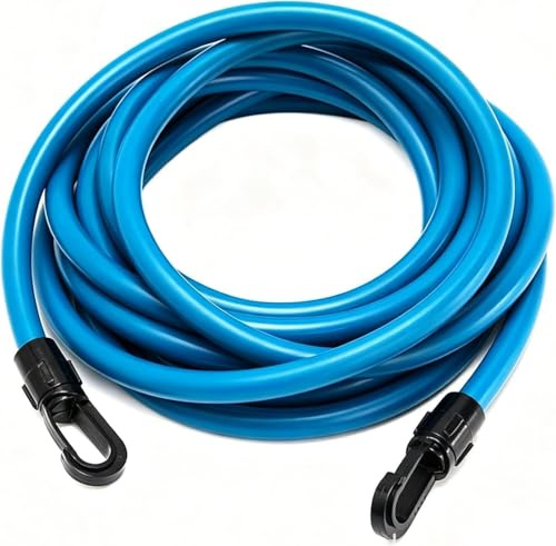 Ncheli Schwimmgürtel Set mit 4m Widerstandsband, Verstellbar (55-105cm) | Weiche Plüsch-Innenseite, Alternative zur Gegenstromanlage, Für Pool & See, Inkl. Befestigungsbände