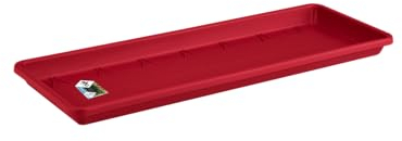 Elho Barcelona Balconnière Soucoupe 50 - Soucoupe pour Balcon & Extérieur - Ø 45.0 x H 2.8 cm - Rouge/Fruits Rouges