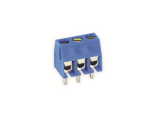 Pollin-Choice Leiterplatten-Anschlussklemme XY350, 3-polig, 8 A/250 V~, 1 mm², Blau, Klemme