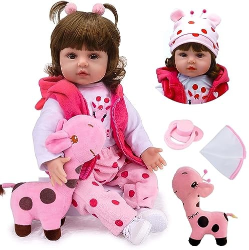 ZIYIUI 20 Zoll 50 cm Reborn Babypuppe wie Echtes Baby Weiche Silikon Vinyl echt Babypuppen Lebensechte Puppe Neugeborenen Mädchen