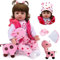 ZIYIUI 20 Zoll 50 cm Reborn Babypuppe wie Echtes Baby Weiche Silikon Vinyl echt Babypuppen Lebensechte Puppe Neugeborenen Mädchen