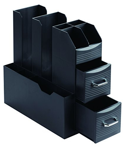 Archivo 2000 CD901 NE - Organizer con scomparti per capsule, ora del caffè