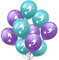 Oblique Unique® Meerjungfrau Luftballon Set für Mädchen Kinder Geburtstag Baby Shower Schuleinführung Feier Motto Party Meerjungfrauen Mermaid Ballons Lila Türkis