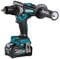 Makita DF001GM201 Bohrschrauber 13 mm Brushless XGT + 2 Akkus 40 V max 4 Ah Li-Ion BL4040 + Ladegerät DC40RA + Makpac, Blue/Black