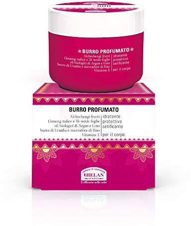 Helan, G Oud Feuchtigkeitsspendende Körpercreme mit Samteffekt, Butter mit Arganöl und Vitamin E - reichhaltige, parfümierte Körpercreme, nicht fettend, für weiche Haut, 200 ml - Made in Italy