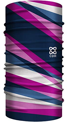 Club of Heroes Dynamic Bandana, nahtloses Multifunktionstuch 25 x 50 cm aus weicher Mikrofaser/atmungsaktiv Schlauchschal Halstuch Mundschutz Schal Tuch/Sport Laufen Joggen (Blau Pink)