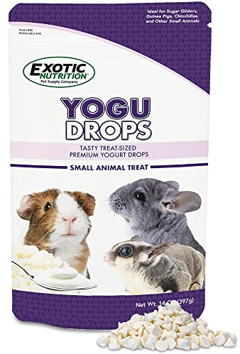 Yogu Drops (14 oz.) - All Natural Healthy Yogurt Treat - for Sugar Gliders, Prairie Dogs, Monkeys, Squirrels, Guinea Pigs, Rabbits, Chinchillas, Rats, Marmosets, Degus & Other Small Pets