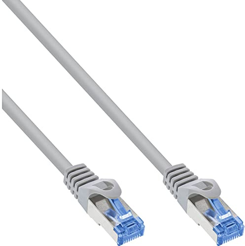 InLine® Patchkabel, Cat.6A, S/FTP, TPE flexibel, grau, 2m