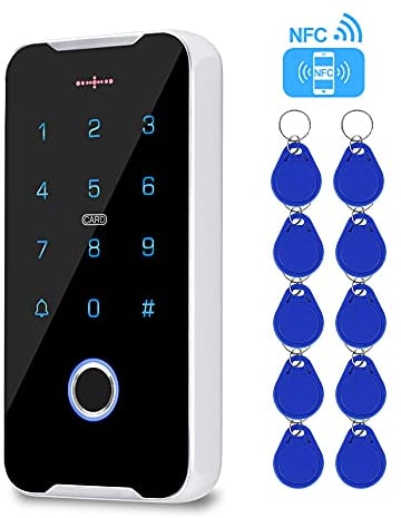 Gaocinys Impronte Digitali RFID Controllo Accesso Tastiera Impermeabile Metallo Apriporta 13.56MHz IC Controller Supporto NFC Telefono Uso Esterno WG26