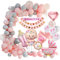 Baby Shower Girl Decorations, Baby Party Decorations Rosa Palloncini Nascita Bimbo, Gender Reveal Balloon, Baby Shower Banners, Mummy to Be Sash, Baby Foil Balloon for Benvenuto Nascita Bambino