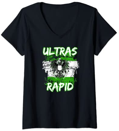 Damen Dialekt Spült / Rapid spült / Fußball rapid / Dialekt oida T-Shirt mit V-Ausschnitt