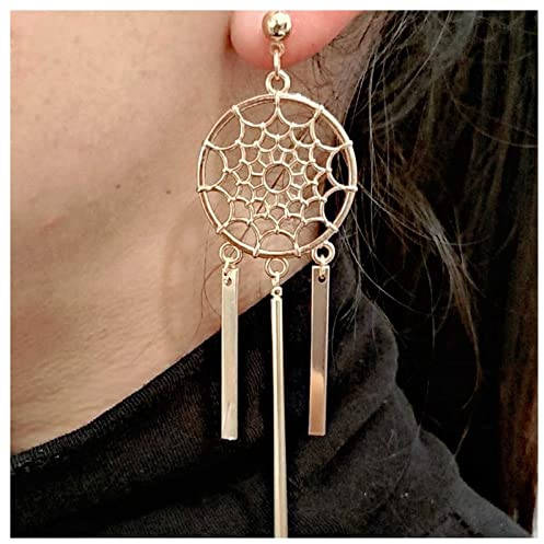 Dervivea Böhmische Traumfänger Ohrringe Große Hohle Münze Baumeln Ohrringe Goldbarren Tropfen Ohrringe Vintage Traumfänger Ohrstecker Schmuck Für Frauen Und Mädchen