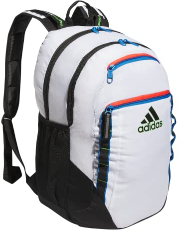 adidas Unisex-Erwachsene Excel Backpack for Men & Women – Durable Large Athletic Laptop Bag Rucksacktasche, Weiß/Helles Königsblau/Schwarz, Einheitsgröße