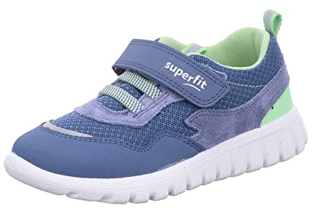 Superfit SPORT7 Mini Sneaker, BLAU/HELLGRÜN 8000, 28 EU