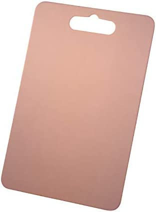 Buyer Star Kitchen Cutting Board, Stainless Steel Rose Gold Durable Chopping Board, Butcher Block Board with Non-slip Easy Grip Handle for Meat, Fruit, Vegatable, Cheese